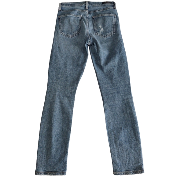Citizens Of Humanity Size 25 Rocket Crop Midrise Skinny Distressed Blue Jeans - Picture 2 of 16
